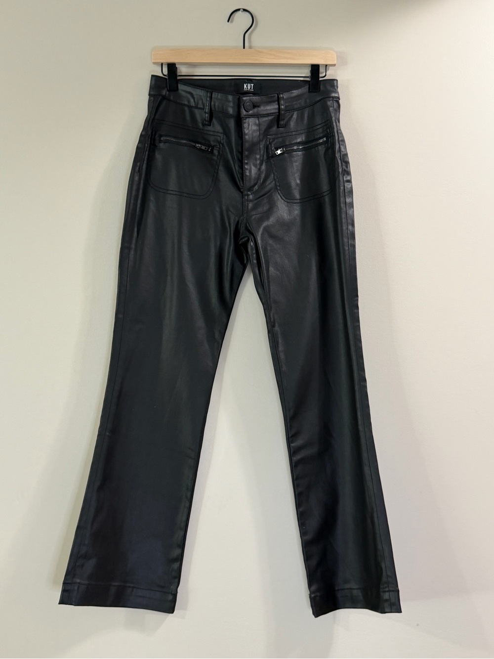 Kut from the Kloth Black Faux Leather Pants
